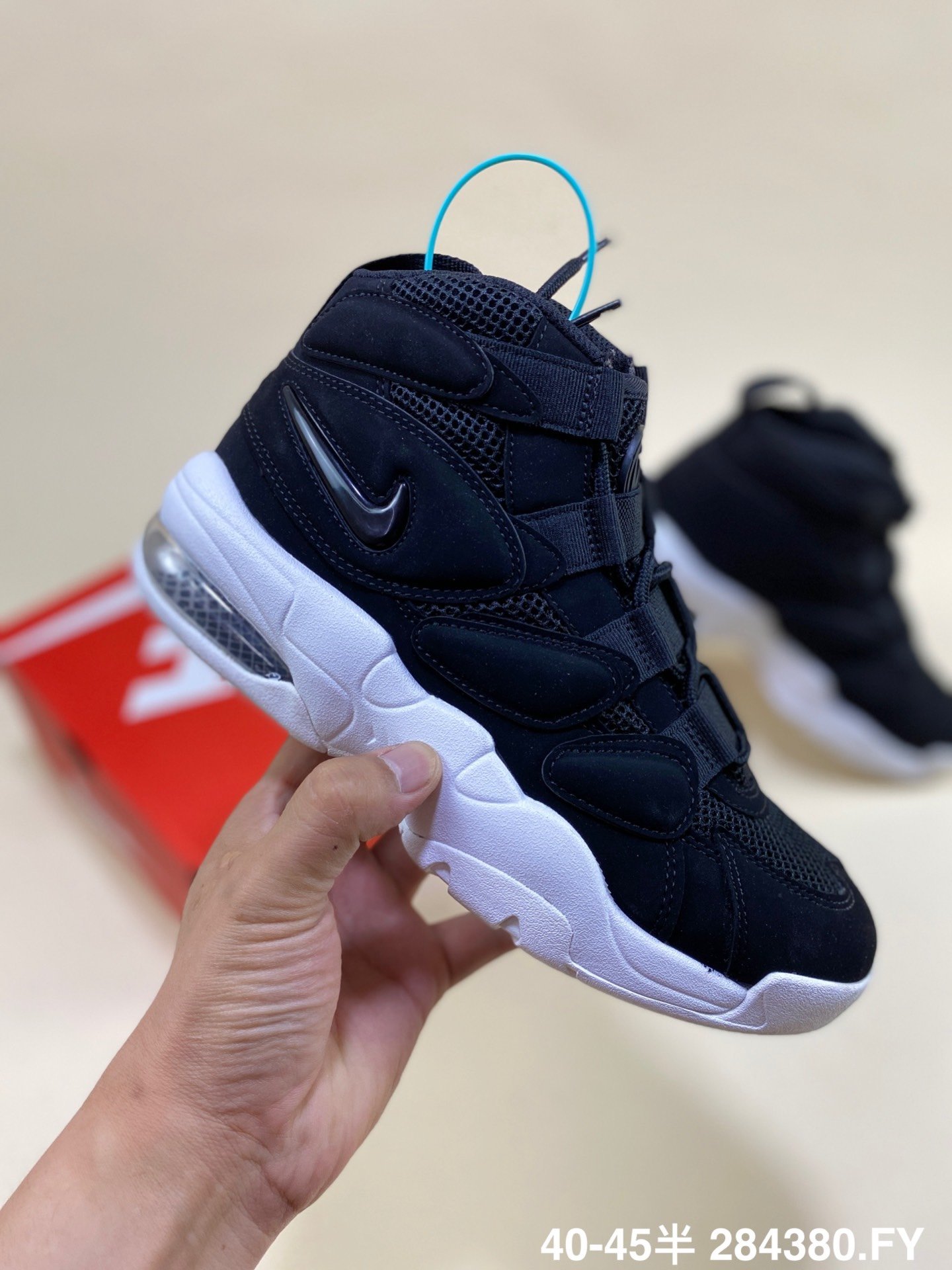 New Nike Air Max 270 Uptempo 94 CR Black White - Click Image to Close